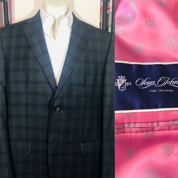 Sean John charcoal gray window pane Sport jacket - Picture 2 of 8